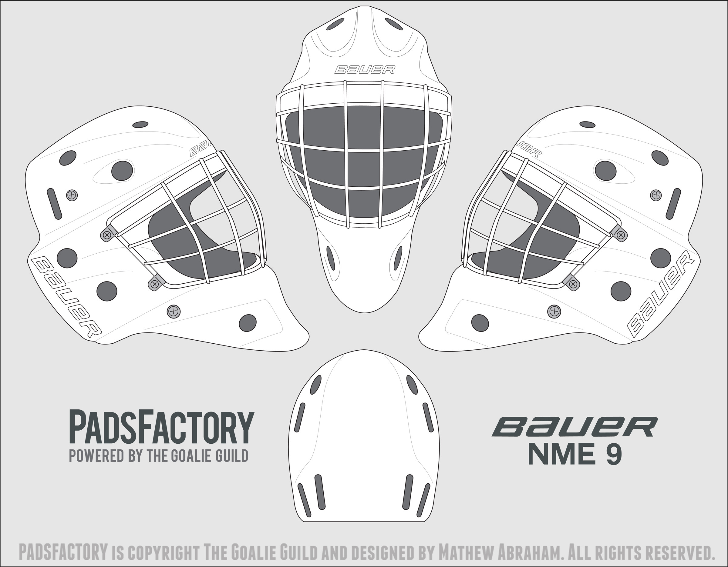 Bauer Goalie Mask Template Mask Templates the Goalie Archive