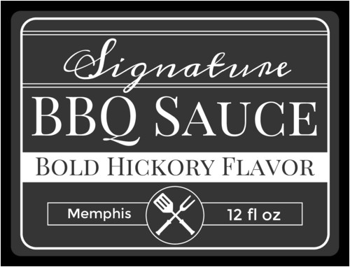 Bbq Sauce Label Template Signature Barbecue Sauce Label Label Templates Ol500