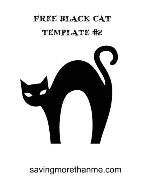  Black Cat Templates For Halloween Williamson ga us