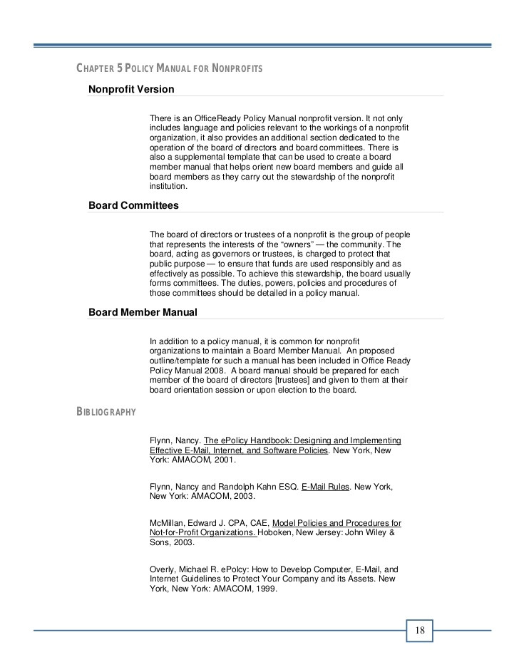 Board Policy Manual Template Board Of Directors Policy Manual Template Templates