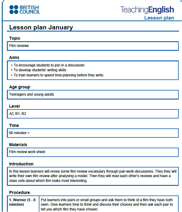 British Council Lesson Plan Template Tkt Blog Lesson Plan Example From the British Council