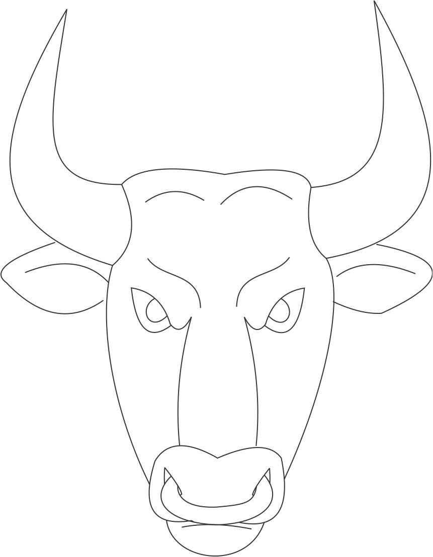 Bull Mask Template Bull Mask Printable Coloring Page for Kids