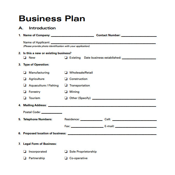 Bussiness Plan Templates 30 Sample Business Plans and Templates Sample Templates