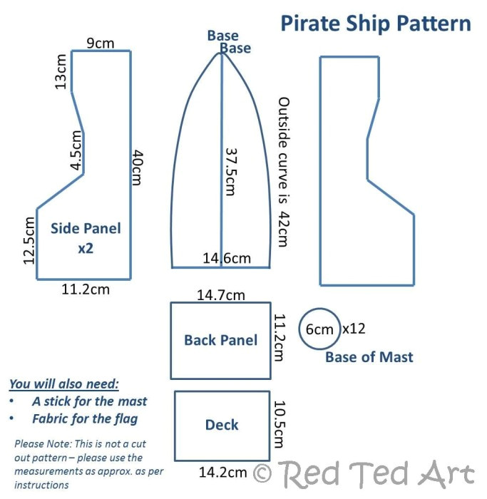 Cardboard Pirate Ship Template How to Make A Diy Pirate Ship Red Ted Art 39 S Blog