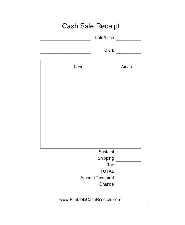 Cash Sale Receipt Template Word Cash Receipt Template 15 Free Word Pdf Documents