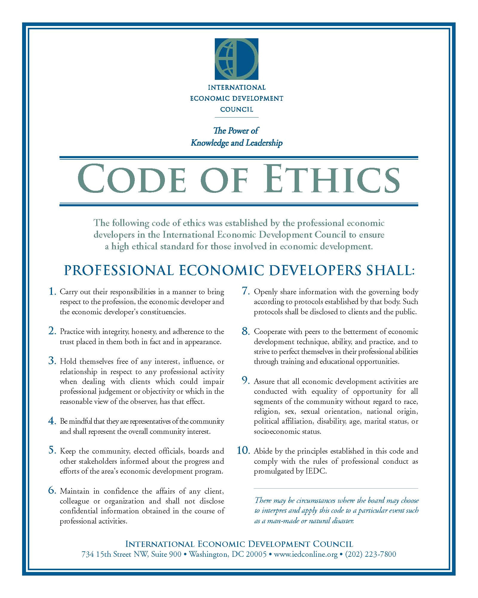 Company Code Of Ethics Template International Business International Business Code Of Ethics