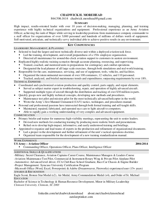 Competency Based Resume Sample Morehead Resume One Page 20141118 Competency Based