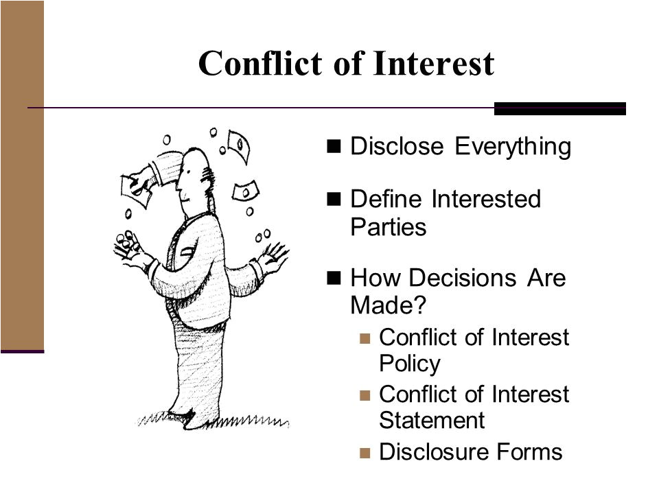 Conflict Of Interest Disclosure Template Williamson ga us
