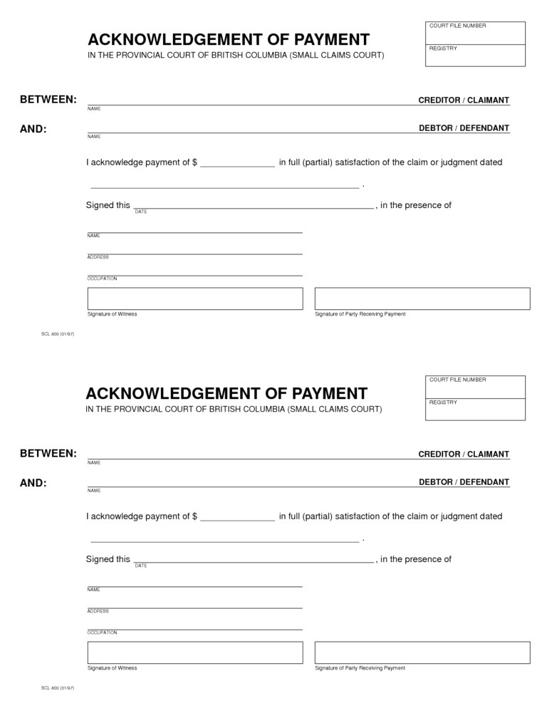 Court Receipt Template Reference Template Reference Template