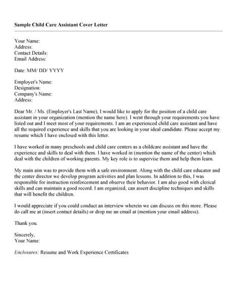Cover Letter for Daycare Worker No Experience | williamson ...