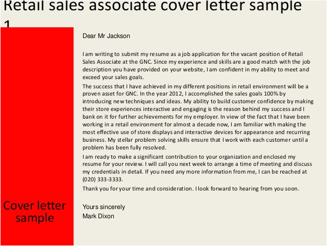 Cover Letter for Retail Sales associate with No Experience Welcome to Cdct