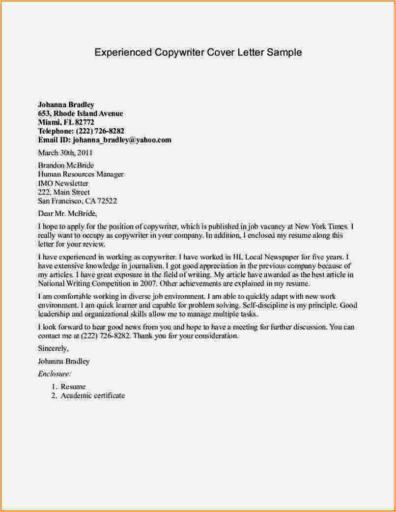 Cover Letter No Nos Cover Letter for Job No Experience Resume Template