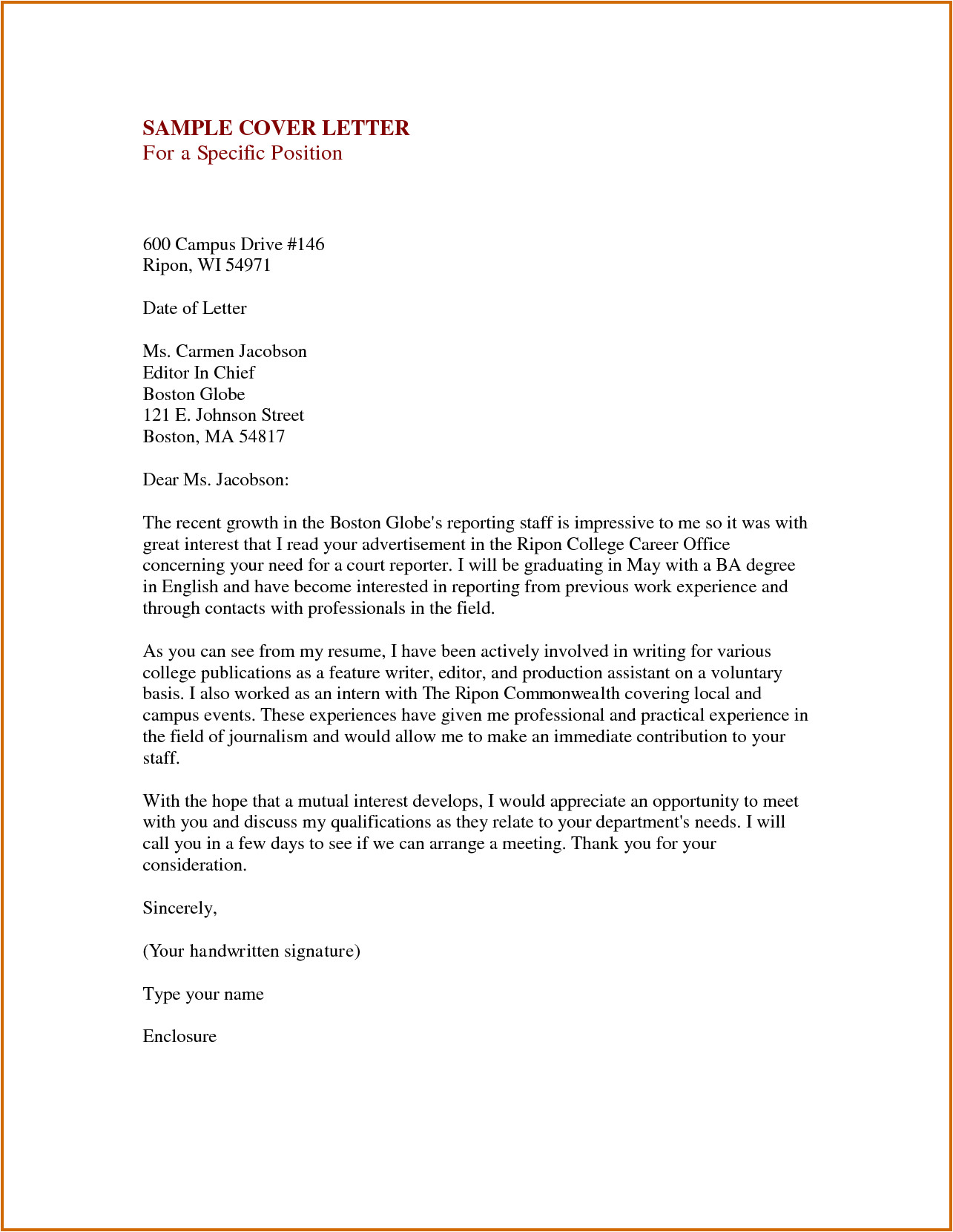 Cover Letter without Specific Position 8 How to Write An Impressive Resume Lease Template
