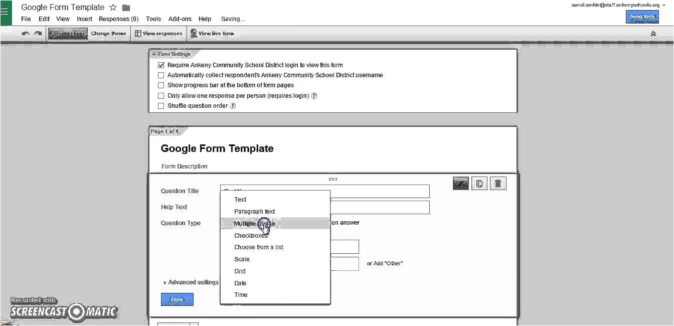 Create A Google form Template Google forms Templates Examples and forms