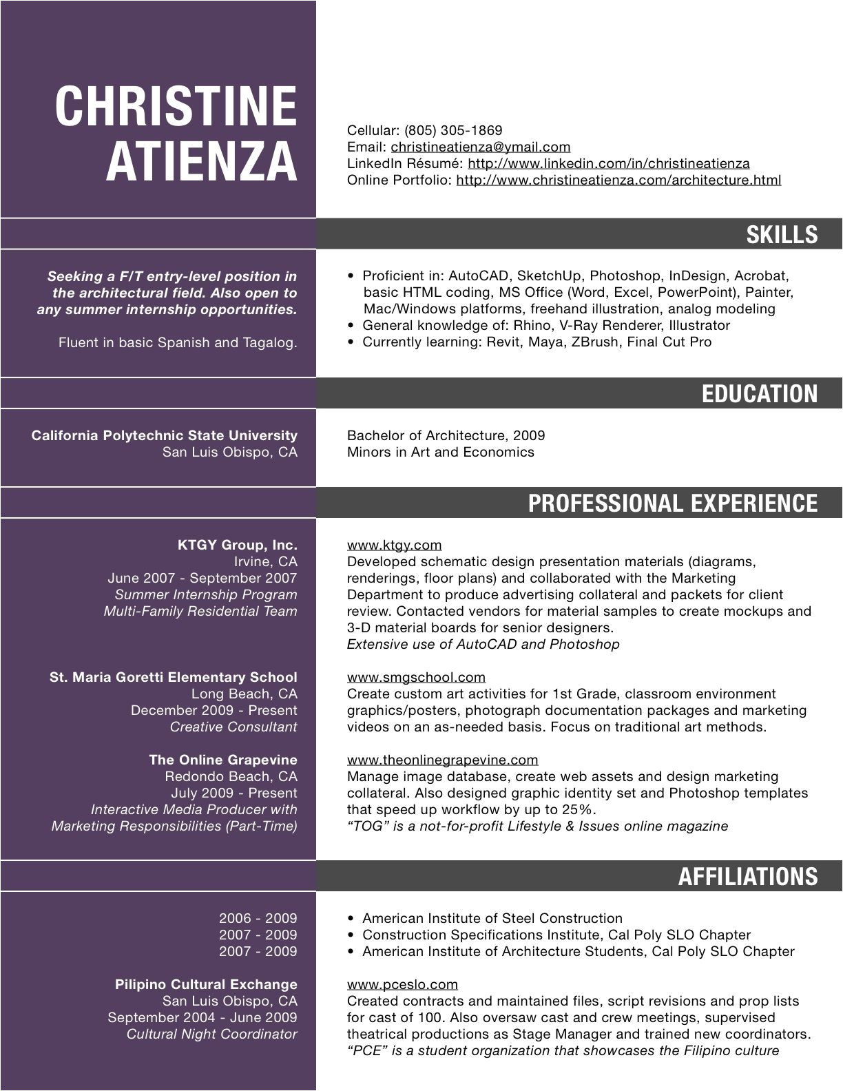 Cv Template for Architects Architecture Resume Pdf Resume for Architects