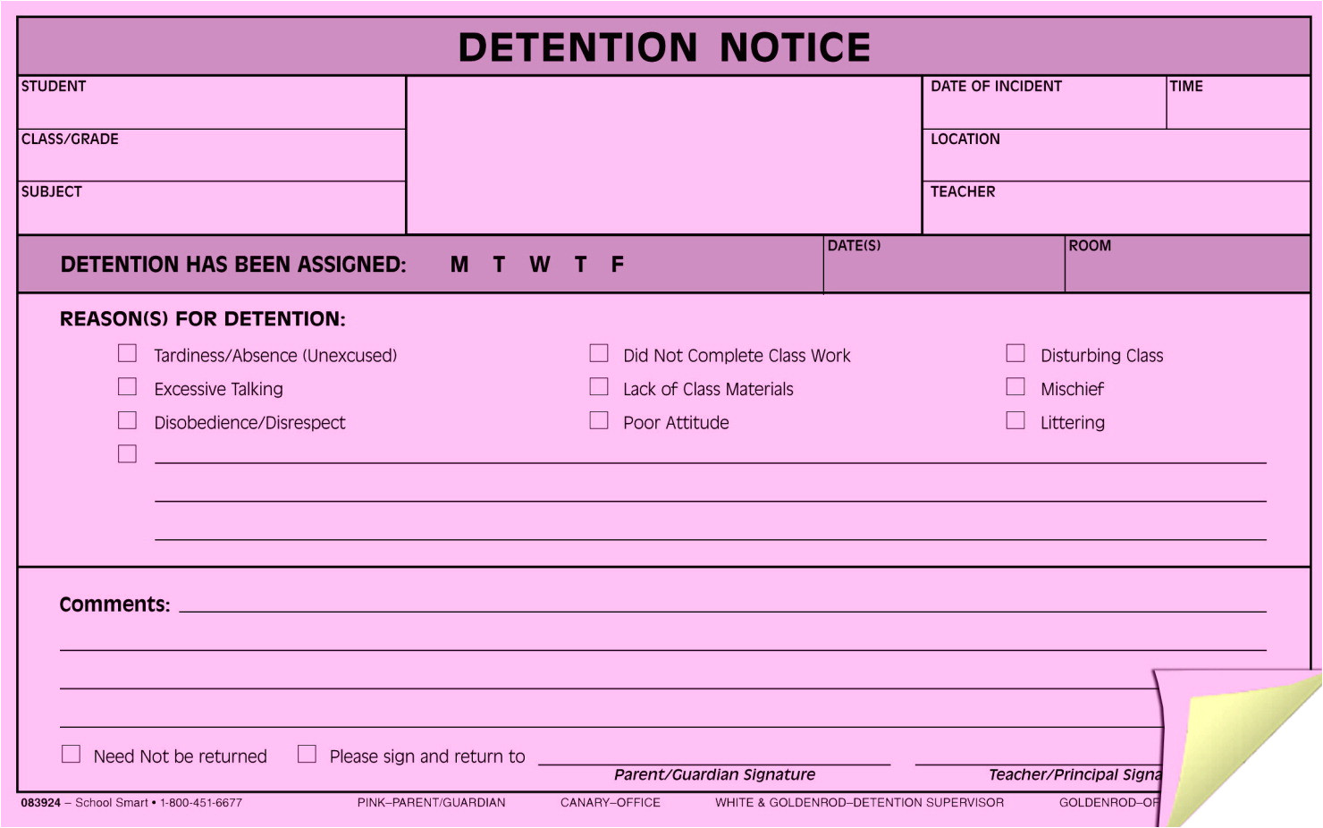 Form class. Detention форма. НОТИС бланк образец. Бланк 5жу. Detention for students for being late.