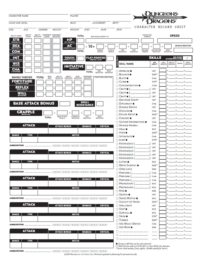 Dnd Templates Blank Dnd Character Sheet Pg1 by Seraph Colak On Deviantart