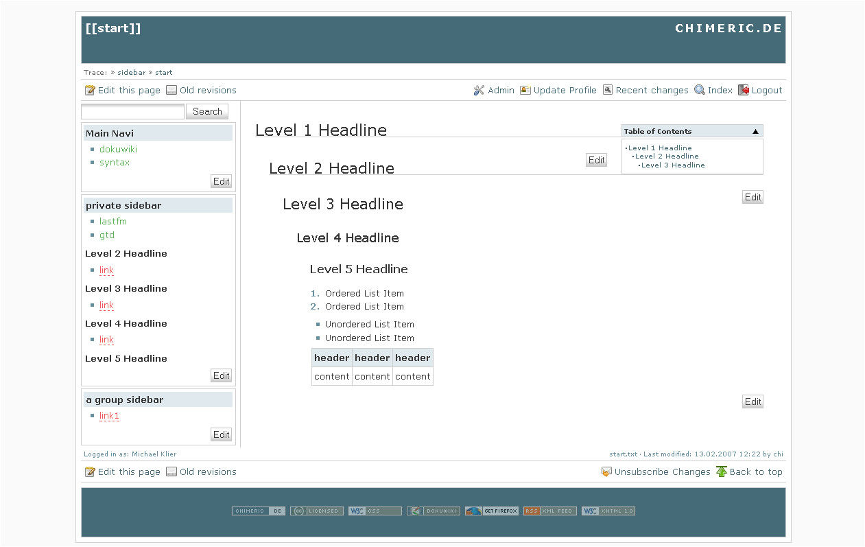 Dokuwiki Templates Template Dokuwiki