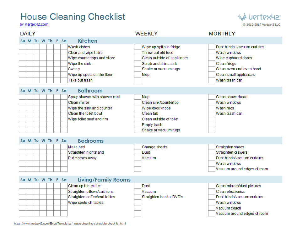 Domestic Cleaning Schedule Template Cleaning Schedule Template Printable House Cleaning
