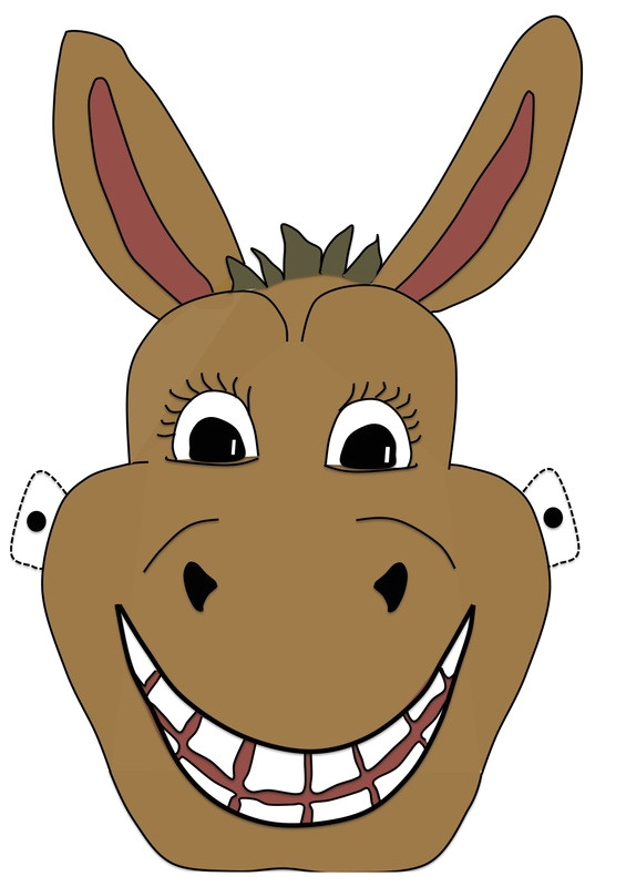 Donkey Face Mask Template Donkey Mask