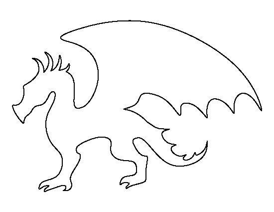 Dragon Cutout Template Dragon Pattern Use the Printable Outline for Crafts
