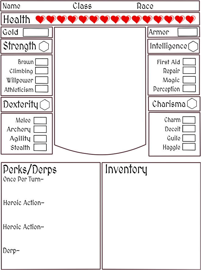 Dungeons and Dragons Templates Dungeons and Dragons Character Sheet by Omephsuemint On