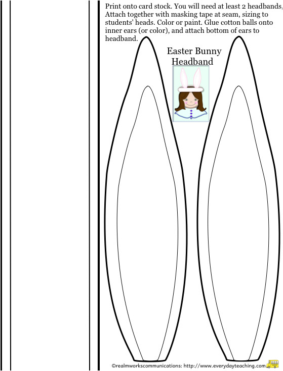 Easter Bunny Hat Template Early Play Templates Easter Hat for the Easter Parade for