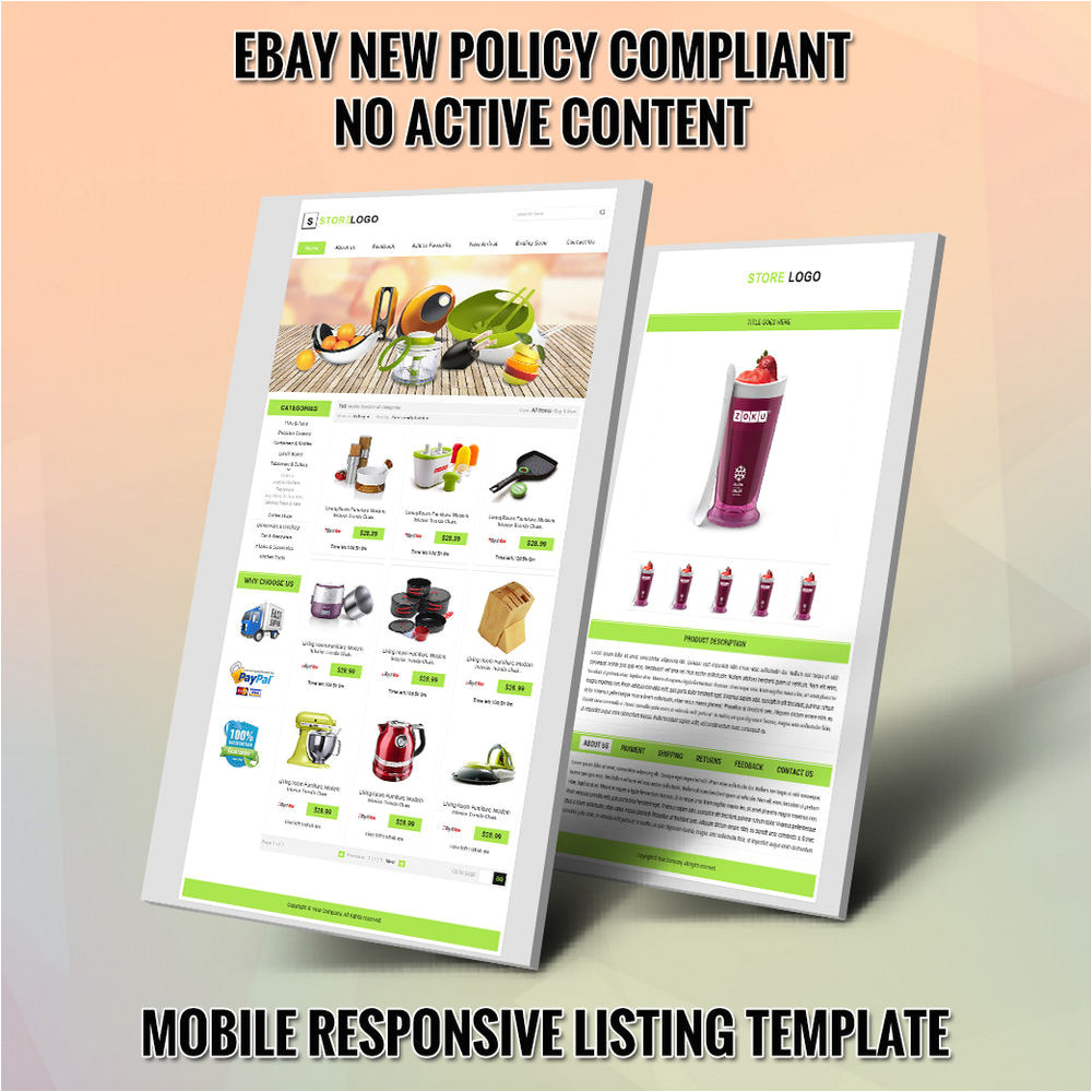 Ebay Listing Template HTML Code Professional Ebay Store Listing Auction HTML Template
