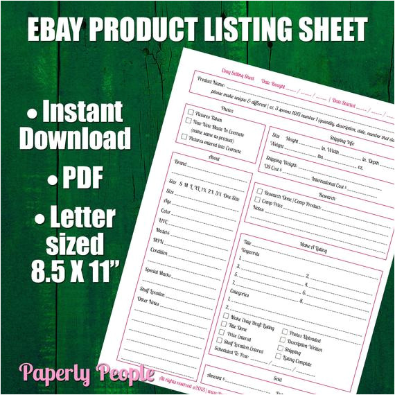 Ebay Product Listing Template Ebay Products Listing Sheet 2 Versions Evernote Dropbox