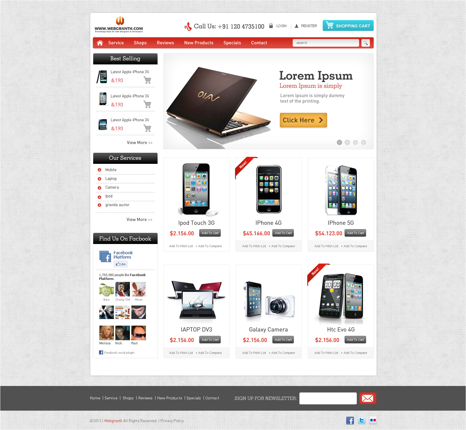 Ecomerce Template Free HTML Website Template Download E Commerce HTML