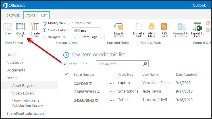 Edit Sharepoint Template Quick Edit Gotcha In Sharepoint 2013 Views From Veronique