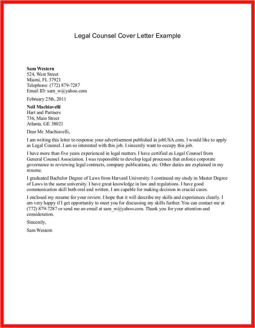 Example Of A Written Cover Letter Pre Written Cover Letter Apa Example