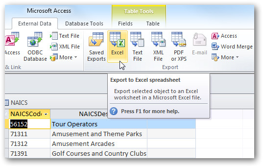 Export Access Data to Excel Template Share Access Data with Excel In Office 2010