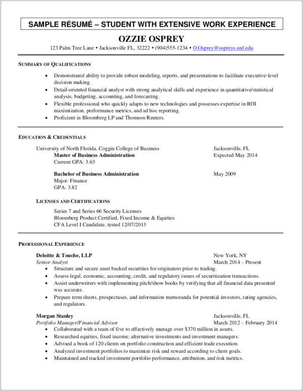 Extensive Resume Sample 5 Quick Fixes to Long Resume Samples Templates Sample