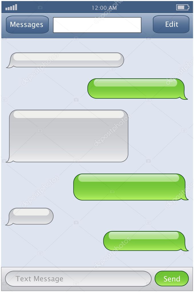 Facebook Chat Template Phone Chat Template Stock Vector C Pixxart 22337835