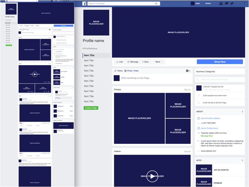 Facebook Company Page Template Facebook Business Page Template Sketch Freebie Download