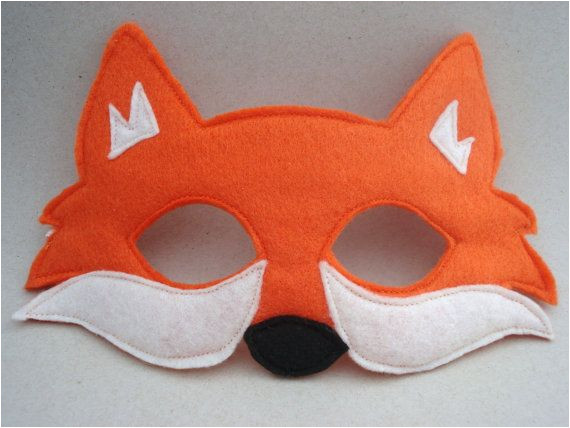 Fantastic Mr Fox Mask Template Fox Mask orange Fox Woodland Animal Mask Fox Costume