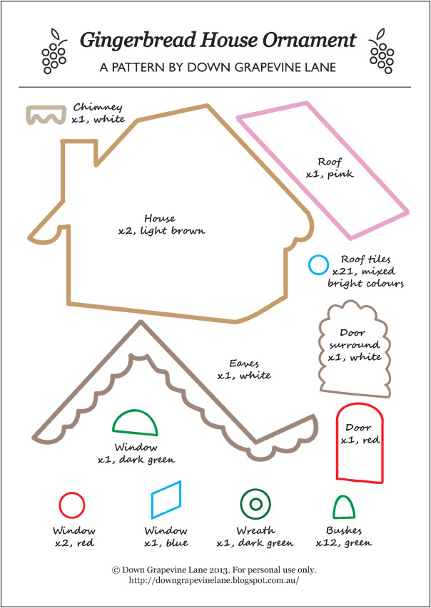 Felt House Template Down Grapevine Lane January 2013