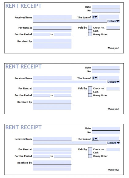 Fillable Rent Receipt Template Download Printable Rent Receipt Templates Pdf Word