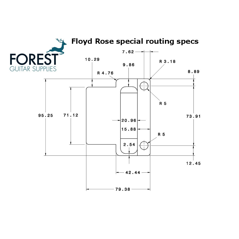 Printable Floyd Rose Routing Template Printable Templates