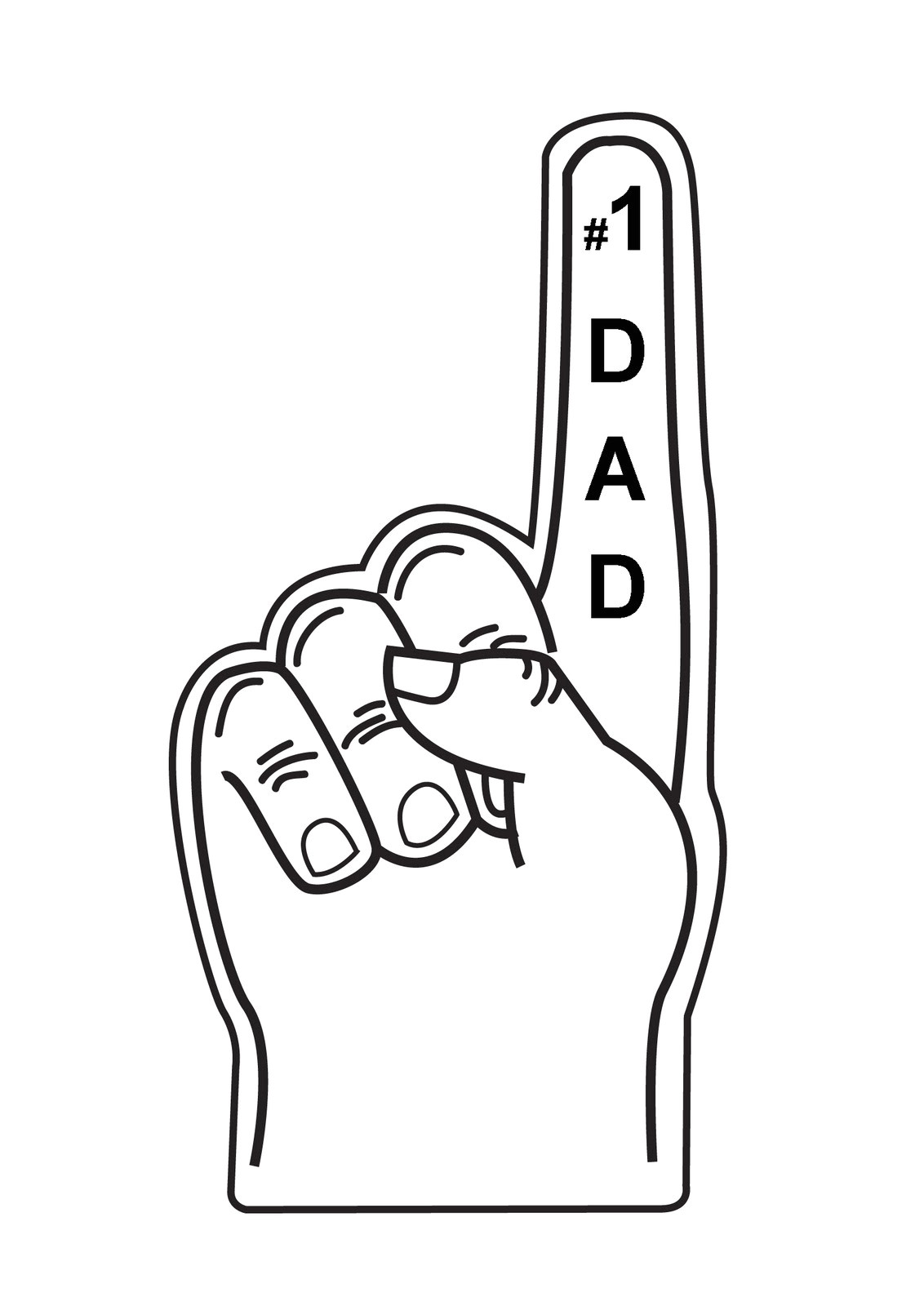 Foam Finger Template Zakka Life Kid Craft Father 39 S Day Card