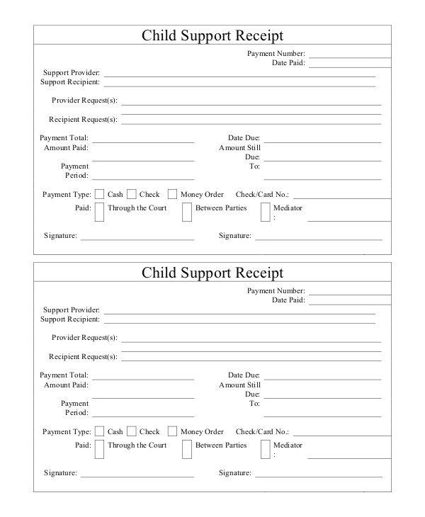 Free Child Support Receipt Template 15 Receipt Templates Free Premium Templates