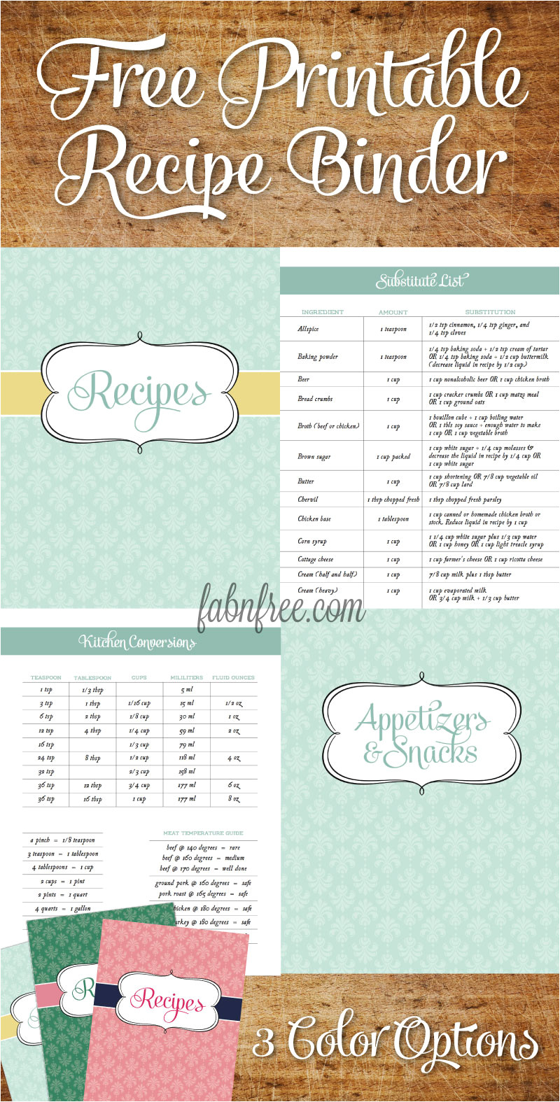 Free Recipe Templates for Binders 15 Free Recipe Cards Printables Templates and Binder Inserts