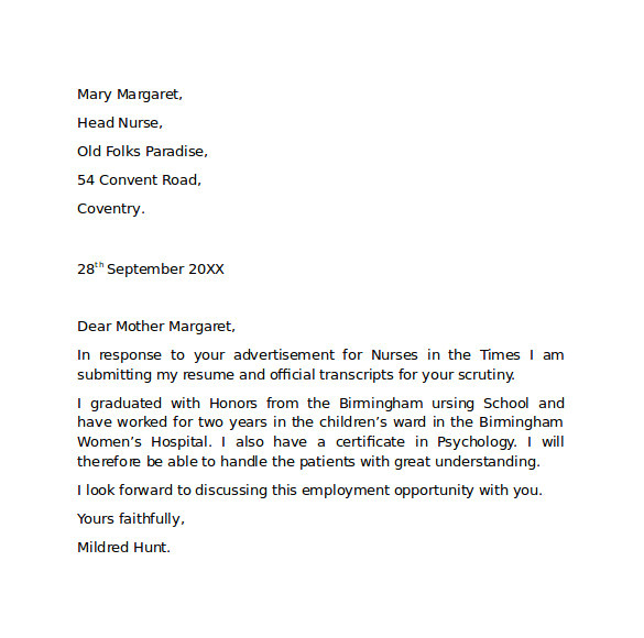 Free Samples Of Cover Letters for Employment 10 Employment Cover Letter Templates Samples Examples