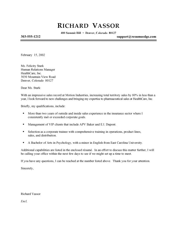Generic Sales Cover Letter Cover Letter Examples for Sales Letter Of Recommendation