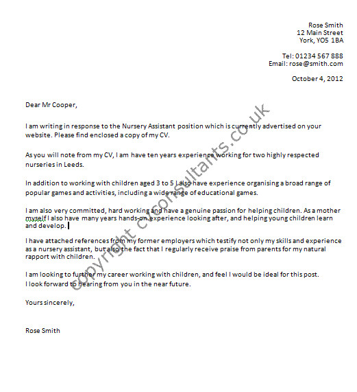 Good Examples Of Cover Letters Uk Cover Letter Example Good Covering Letter Example