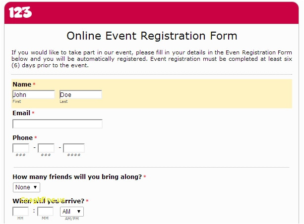 Google forms Templates Registration Google Docs Registration form Template Template Business