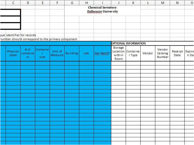 Hazardous Substance Register Template Chemical Inventory Template ...