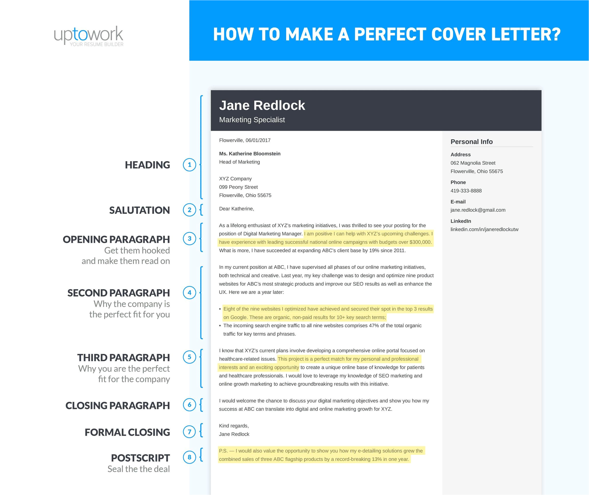 How to Create the Perfect Cover Letter How to Write A Cover Letter In 8 Simple Steps 12 Examples