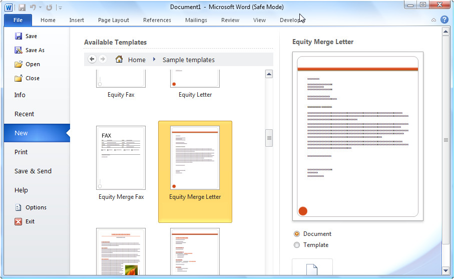 How to Use Templates In Word 2010 How to Create Letter Templates In Word 2010